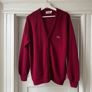 Vintage Burgundy Men’s Izod Cardigan